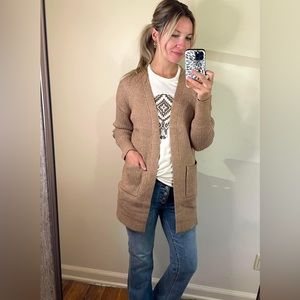 Ribbed Cardigan in Mocha